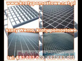 Kraty Wema, kraty pomostowe Mostostal, stopnie schodowe ocynkowane