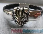 Bransolety męskie skóra i stalówka