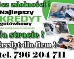 SZEROKA OFERTA KREDYTÓW DLA FIRM DO 600 000 PLN BEZ ZDOLNOŚCI !