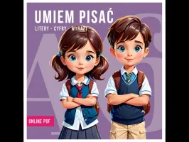 Nauka pisania literek do wydruku PDF alfabet
