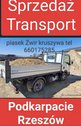 Usługi transportowe mała wywrotka kiper na trzy strony piasek kruszywa Tyczyn tel 660175285 podkar