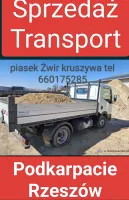 Usługi transportowe mała wywrotka kiper na trzy strony piasek kruszywa Tyczyn tel 660175285 podkar