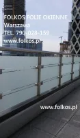 Folia prywatyzująca na balkon Warszawa -Oklejamy balkony Folkos
