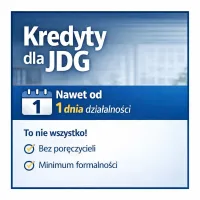 Kredyty dla JDG od 1 dnia działalności Cały Kraj
